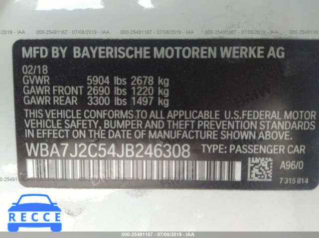 2018 BMW 740 XE WBA7J2C54JB246308 image 8