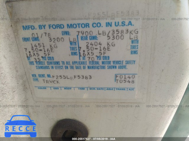 1978 FORD F-250 F25SLBF5383 image 8