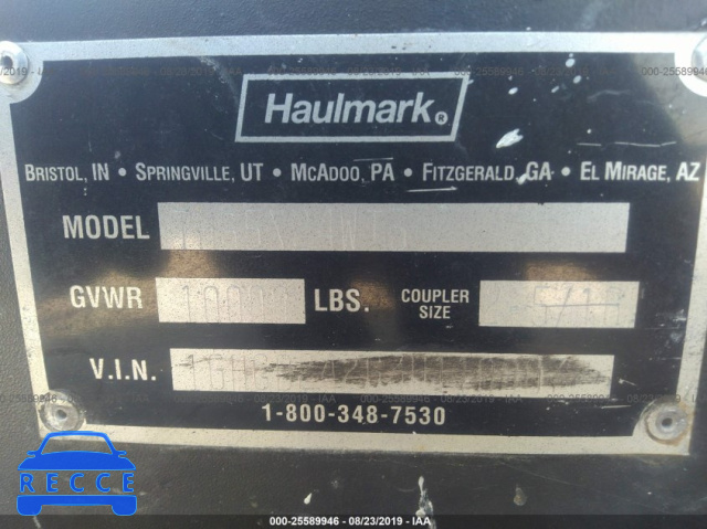 2003 HAUL MARK IND UTILITY 16HGB24263H110807 image 9