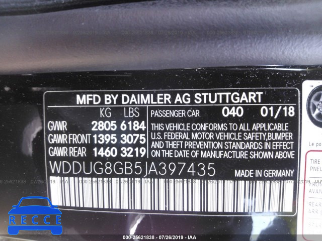 2018 MERCEDES-BENZ S 560 4MATIC WDDUG8GB5JA397435 image 8