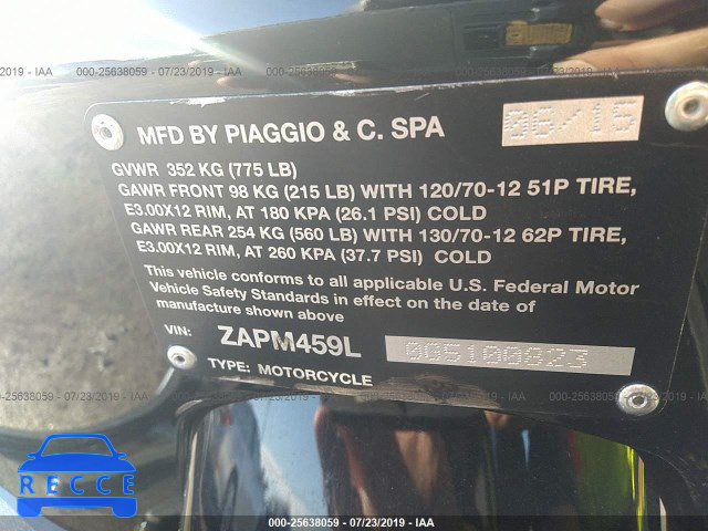 2016 VESPA GTS 300 SUPER ZAPM459L0G5100823 зображення 9
