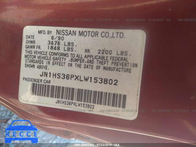 1990 NISSAN 240SX SE JN1HS36PXLW153802 Bild 8