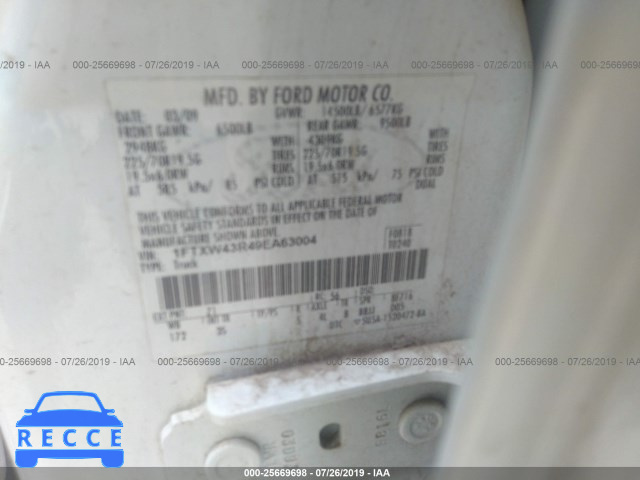 2009 FORD F450 SUPER DUTY 1FTXW43R49EA63004 image 7