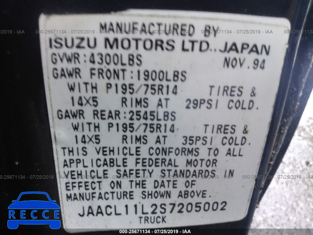 1995 ISUZU CONVENTIONAL SHORT BED JAACL11L2S7205002 image 8