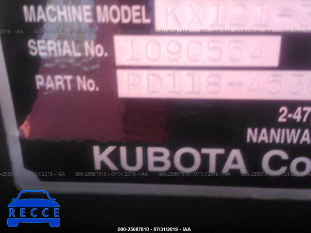 2012 KUBOTA KX121-3 1090554 Bild 8