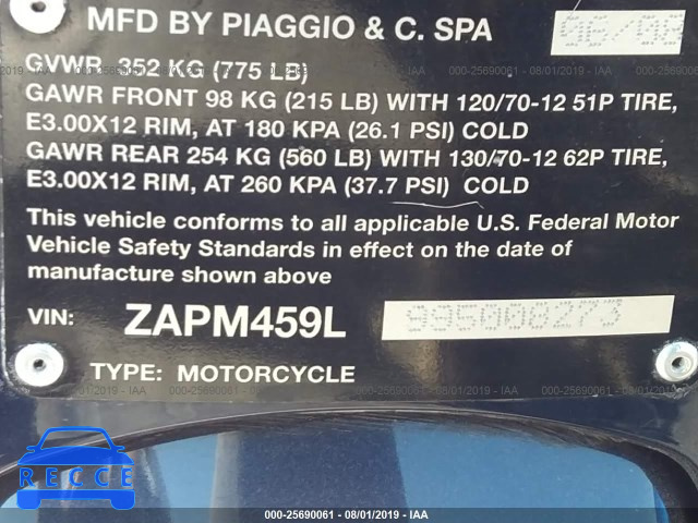 2009 VESPA GTS 250 ZAPM459L995008273 image 9