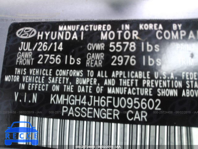 2015 HYUNDAI EQUUS SIGNATURE/ULTIMATE KMHGH4JH6FU095602 image 8