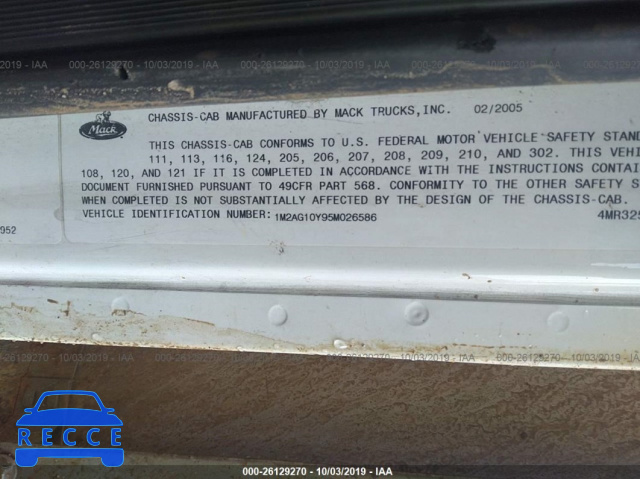 2005 MACK 700 1M2AG10Y95M026586 image 8
