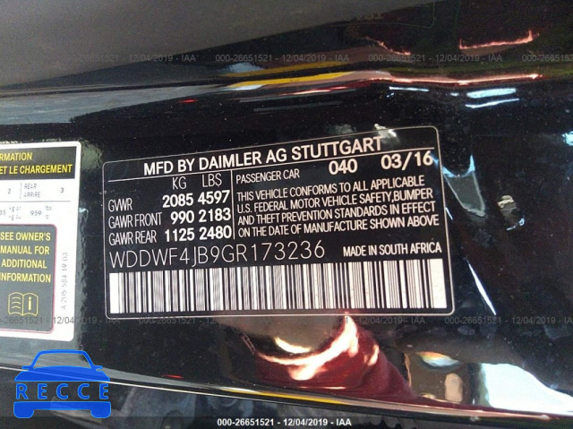 2016 MERCEDES-BENZ C-CLASS 300 WDDWF4JB9GR173236 image 8