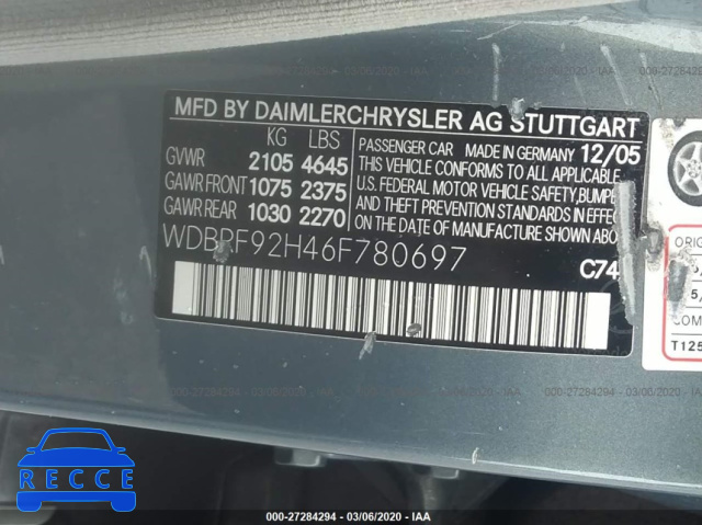 2006 MERCEDES-BENZ C-CLASS 280 4MATIC WDBRF92H46F780697 image 8