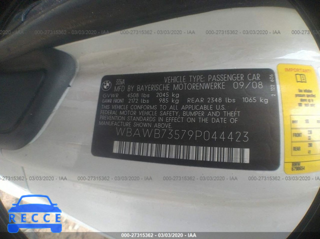 2009 BMW 3 SERIES I WBAWB73579P044423 зображення 8