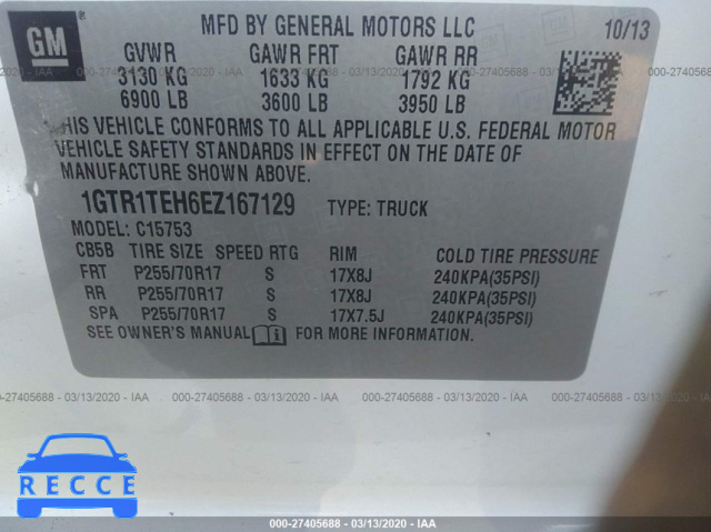 2014 GMC SIERRA 1500 C1500 1GTR1TEH6EZ167129 image 8