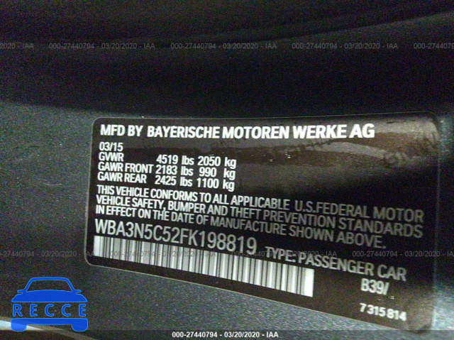 2015 BMW 4 SERIES XI WBA3N5C52FK198819 image 8