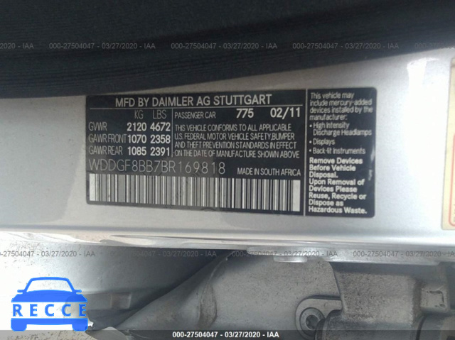 2011 MERCEDES-BENZ C-CLASS 300 4MATIC WDDGF8BB7BR169818 image 8