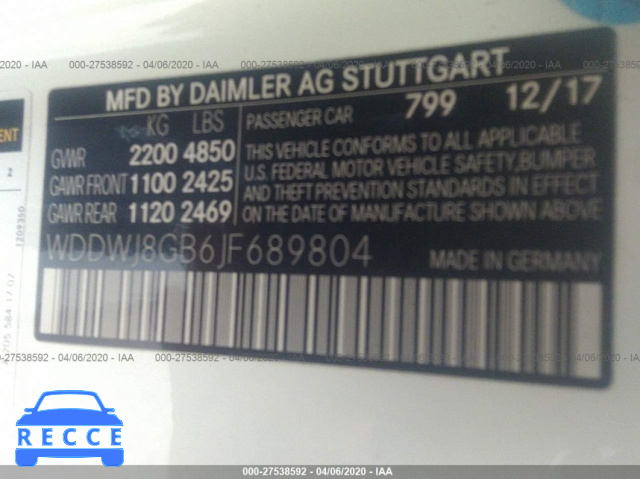 2018 MERCEDES-BENZ C-CLASS 63 AMG WDDWJ8GB6JF689804 image 8