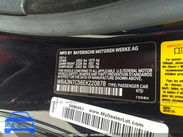 2014 BMW 4 SERIES I WBA3N7C56EK220878 image 8