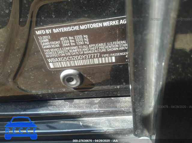 2013 BMW 5 SERIES I WBAXG5C52DDY37777 Bild 8