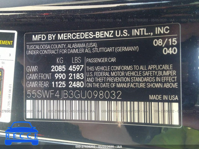 2016 MERCEDES-BENZ C-CLASS 300 55SWF4JB3GU098032 image 8