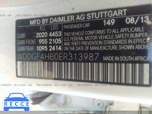 2014 MERCEDES-BENZ C-CLASS 250 WDDGF4HB0ER313987 image 8