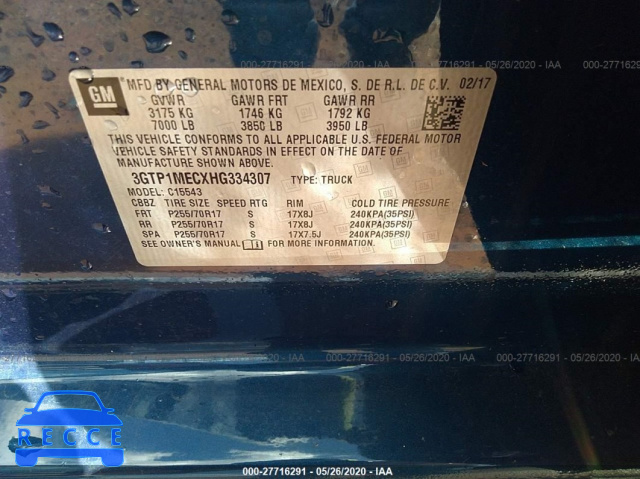 2017 GMC SIERRA 1500 C1500 SLE 3GTP1MECXHG334307 image 8
