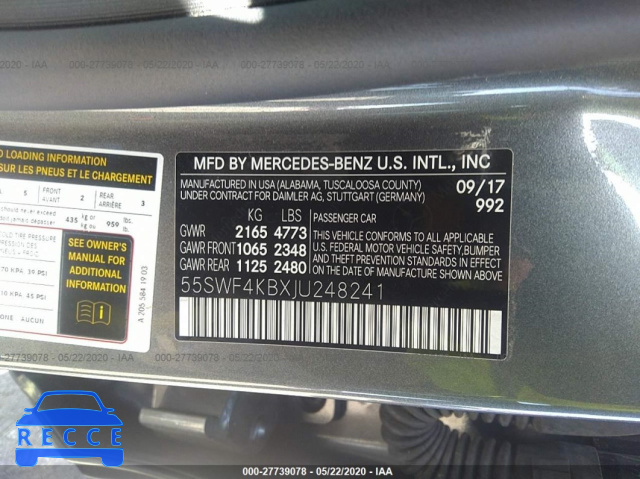 2018 MERCEDES-BENZ C-CLASS 300 4MATIC 55SWF4KBXJU248241 image 8