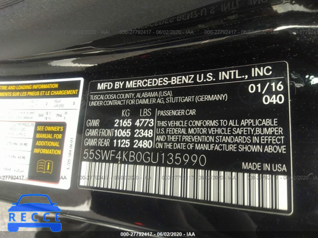 2016 MERCEDES-BENZ C-CLASS 300 4MATIC 55SWF4KB0GU135990 image 8