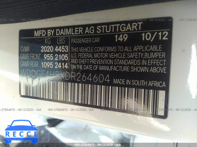 2013 MERCEDES-BENZ C-CLASS 250 WDDGF4HBXDR264604 image 8