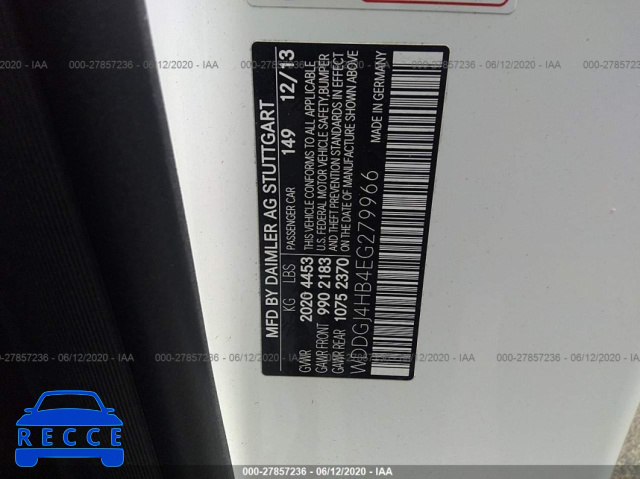 2014 MERCEDES-BENZ C-CLASS 250 WDDGJ4HB4EG279966 image 8