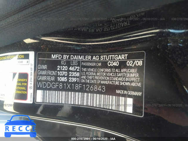 2008 MERCEDES-BENZ C-CLASS 300 4MATIC WDDGF81X18F126843 image 8