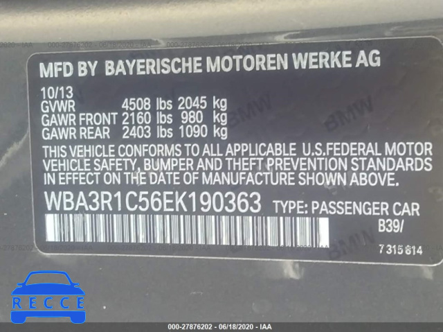 2014 BMW 4 SERIES I WBA3R1C56EK190363 image 8