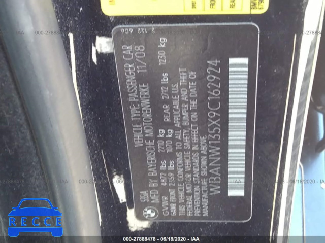 2009 BMW 5 SERIES I WBANW135X9C162924 Bild 8