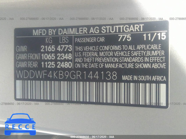 2016 MERCEDES-BENZ C-CLASS 300 4MATIC WDDWF4KB9GR144138 зображення 8