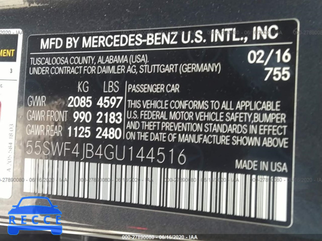 2016 MERCEDES-BENZ C-CLASS C 300 55SWF4JB4GU144516 зображення 8