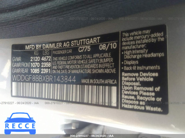2011 MERCEDES-BENZ C-CLASS 300 4MATIC WDDGF8BBXBR143844 image 8