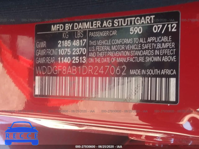 2013 MERCEDES-BENZ C-CLASS 300 4MATIC WDDGF8AB1DR247062 зображення 8
