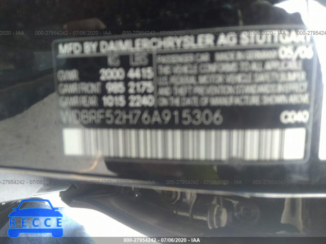 2006 MERCEDES-BENZ C-CLASS 230 WDBRF52H76A915306 image 8