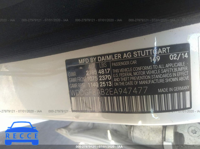 2014 MERCEDES-BENZ C-CLASS 300 4MATIC WDDGF8AB2EA947477 image 8
