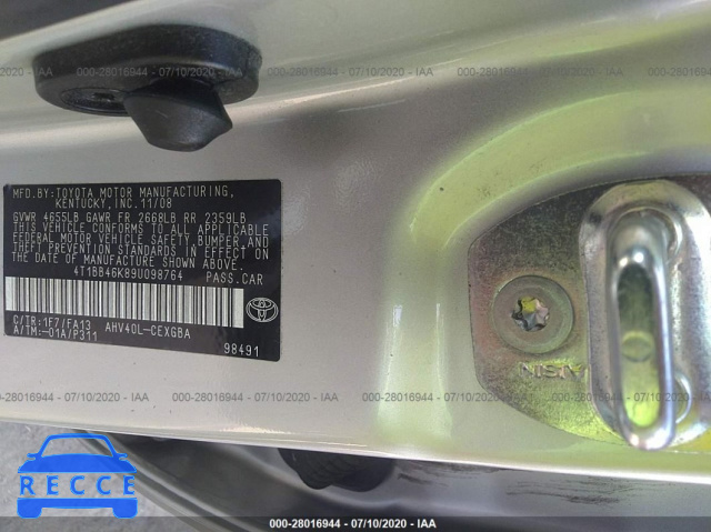 2009 TOYOTA CAMRY HYBRID 4T1BB46K89U098764 Bild 8