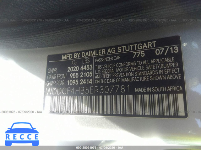 2014 MERCEDES-BENZ C-CLASS 250 WDDGF4HB5ER307781 image 8