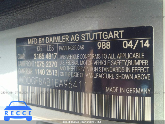 2014 MERCEDES-BENZ C-CLASS C 300 LUXURY WDDGF8AB1EA964111 image 8