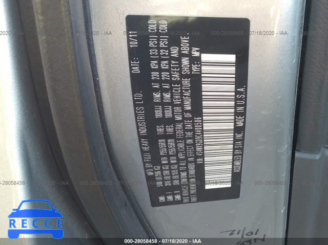 2012 SUBARU TRIBECA LIMITED/TOURING 4S4WX9GD9C4400506 image 8