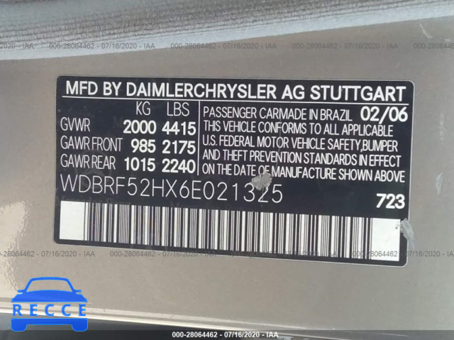 2006 MERCEDES-BENZ C-CLASS 230 WDBRF52HX6E021325 image 8