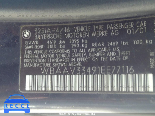 2001 BMW 3 SERIES 325I WBAAV33491EE77196 image 8
