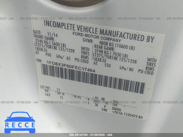 2015 FORD SUPER DUTY F-350 SRW LARIAT/XL/XLT 1FD8X3F60FEC17454 image 8
