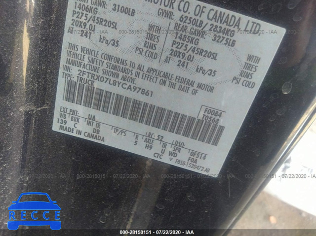 2000 FORD F-150 XL/XLT/LARIAT 2FTRX07L8YCA97861 image 8