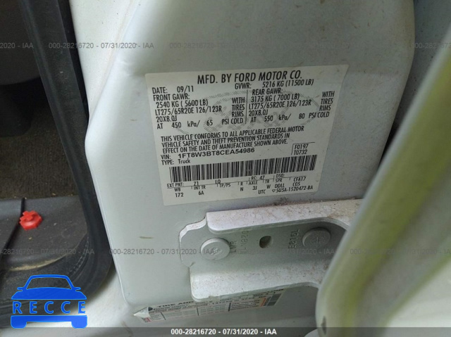 2012 FORD SUPER DUTY F-350 SRW XL/XLT/LARIAT/KING RANCH 1FT8W3BT8CEA54986 image 8
