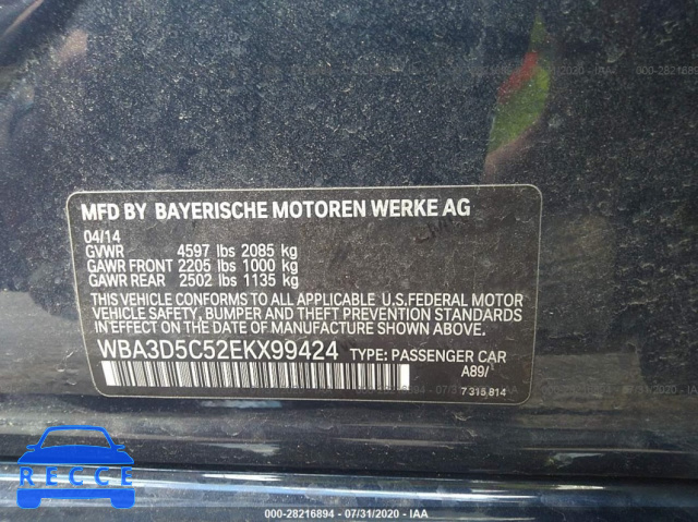 2014 BMW 3 SERIES 328D XDRIVE WBA3D5C52EKX99424 image 8