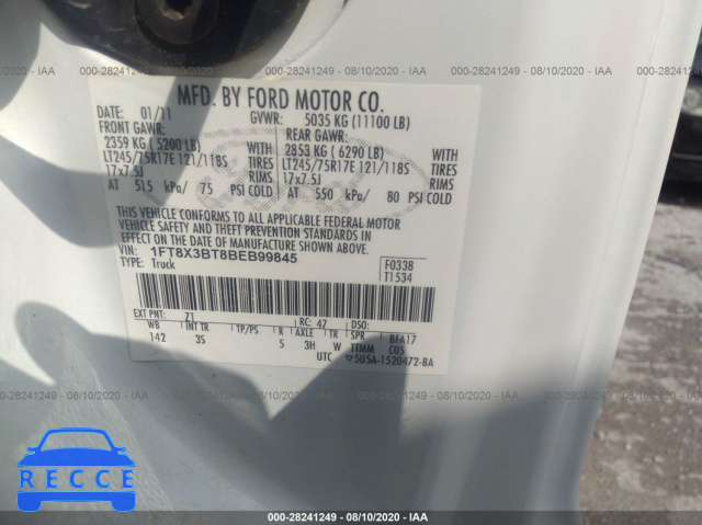 2011 FORD SUPER DUTY F-350 SRW XL/XLT/LARIAT 1FT8X3BT8BEB99845 image 8