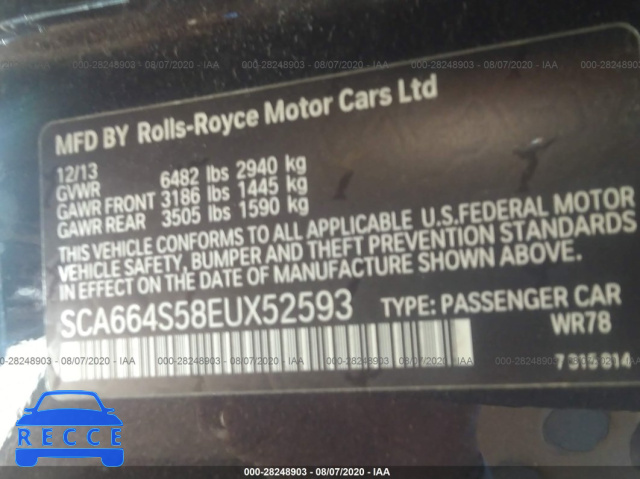 2014 ROLLS-ROYCE GHOST SCA664S58EUX52593 image 8