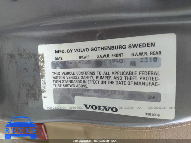 1987 VOLVO 740 GLE YV1FX8858H1071516 image 8